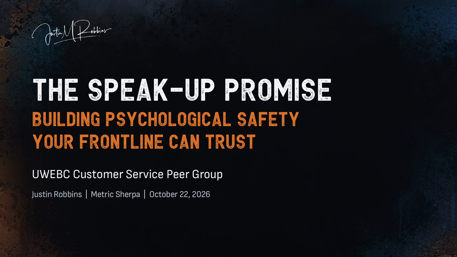 3. Slide Deck: The Speak-Up Promise thumbnail